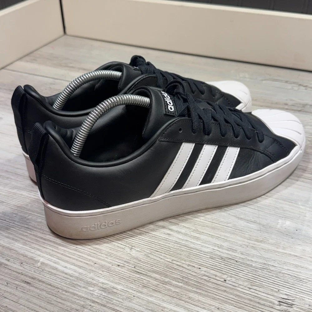 Adidas Streetcheck Cloudfoam Court Men's Sz 10 Low Black White